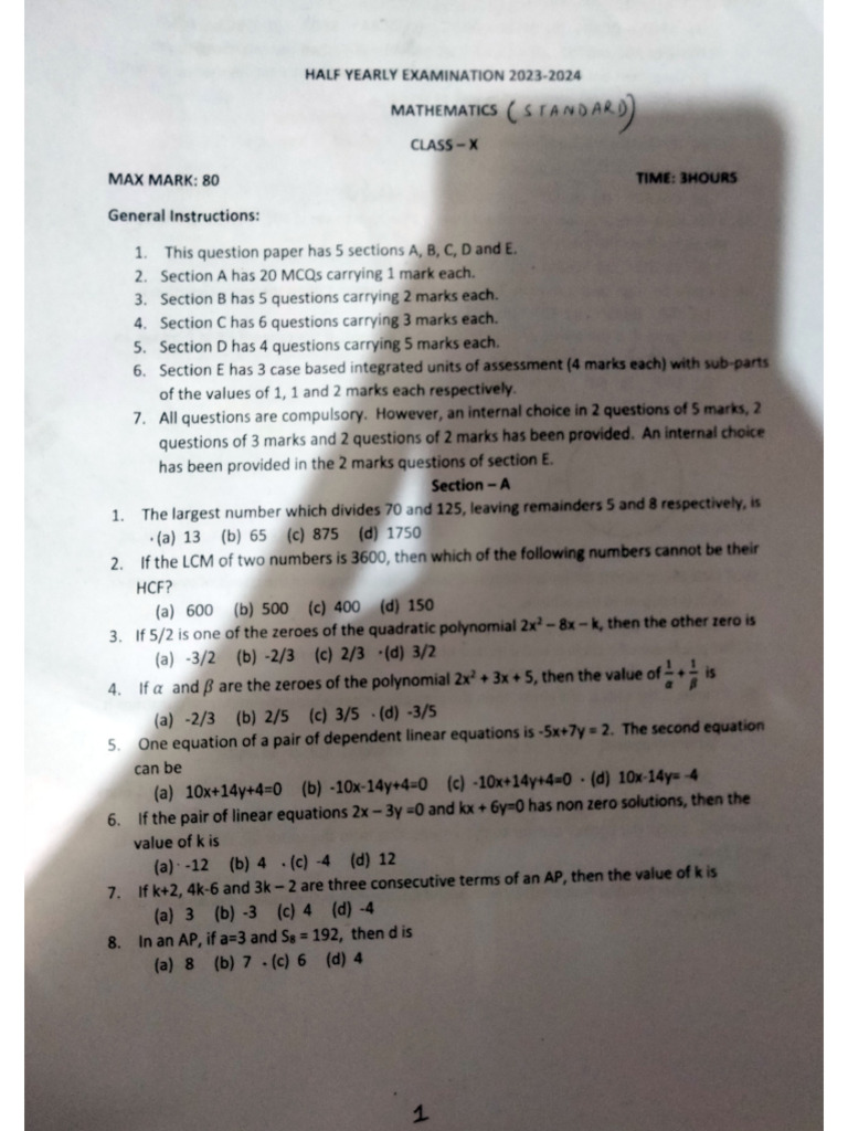 Aps DC Maths Question Paper | PDF