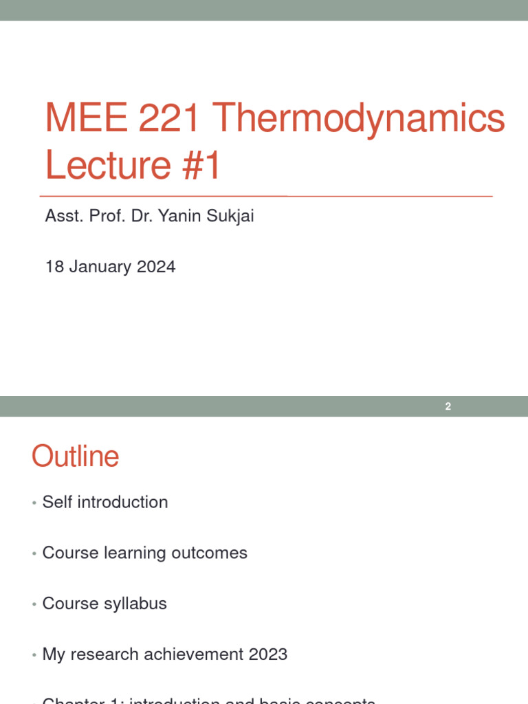 Lecture+1 | PDF | Thermodynamics | Heat