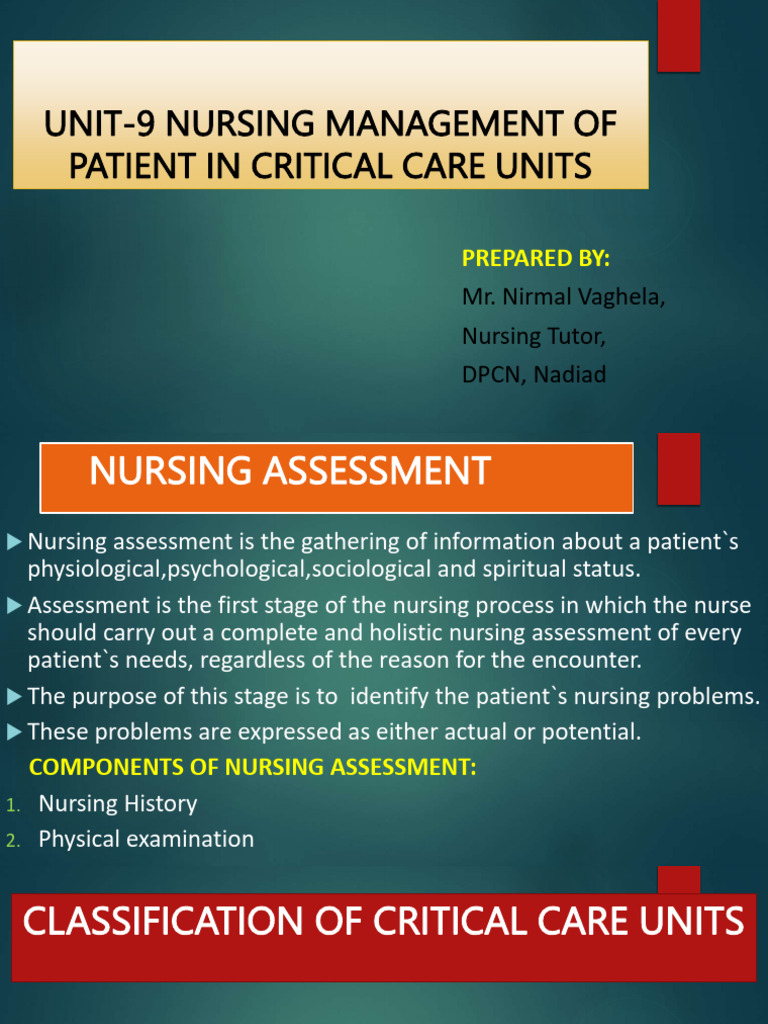 Critical Care Nursing Management Guide | PDF | Nursing | Intensive Care ...