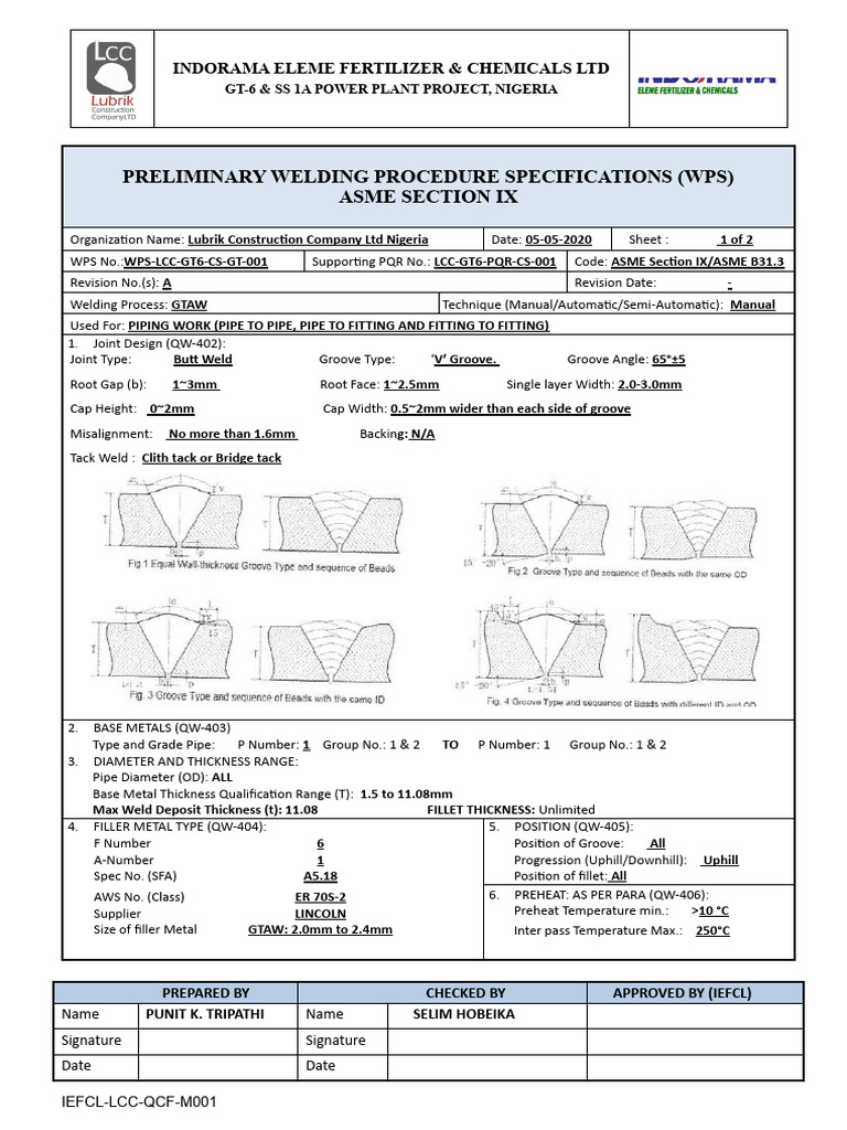 Nigeria Power Plant Welding Specs | PDF | Welding | Construction