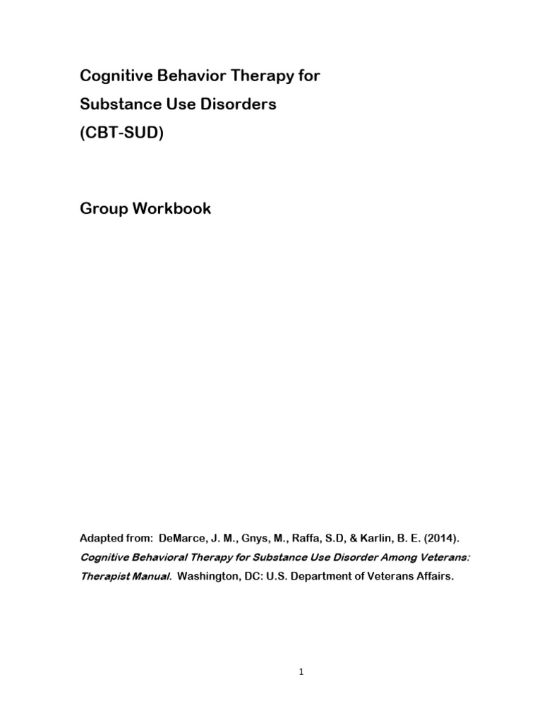 CBT Workbook for Substance Use Recovery | PDF | Thought | Anxiety