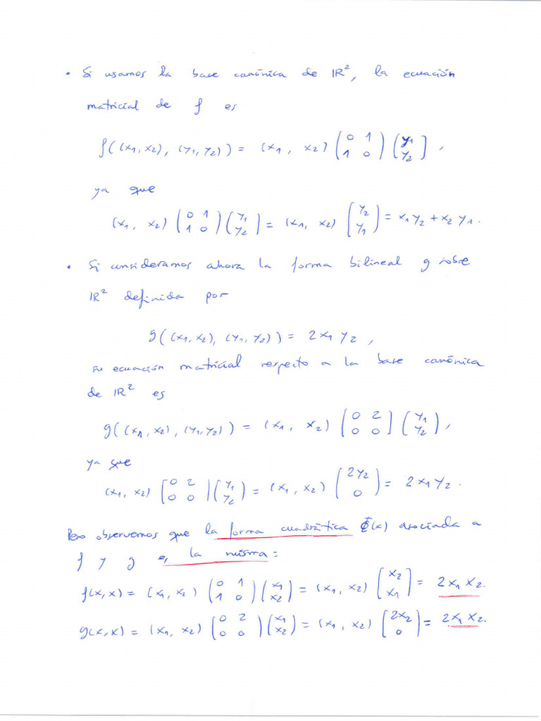 Lineal Formas Cuadraticas | PDF