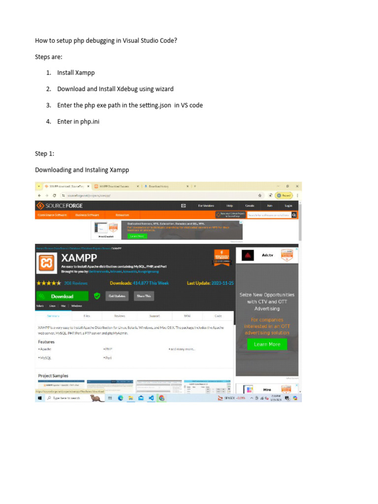 Php debug setting in vs code documentary pdf