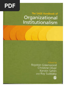 (L) Greenwood Et Al - 2008 - The Sage Handbook of Organizational Institutionalism