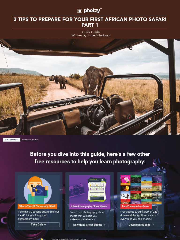 3 Tips African Safari Pdf Camera Lens Camera