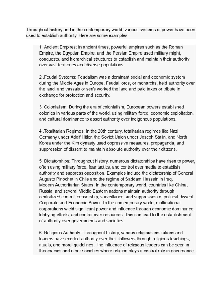Systems of Power and Authority Explained | PDF | Legitimacy (Political ...