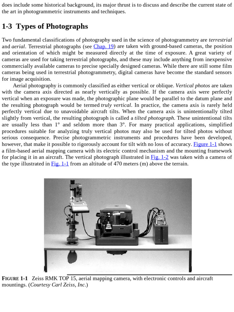 Types of Photogrammetry Explained | PDF | Camera | Aerial Photography