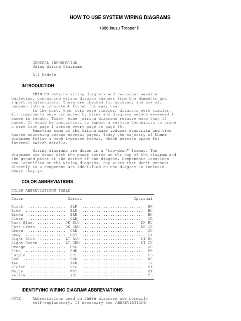 How to use system wiring diagrams pdf anti lock braking system