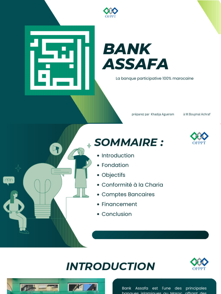 Bank Assafa : Banque Islamique au Maroc | PDF | Banques | Banque et ...
