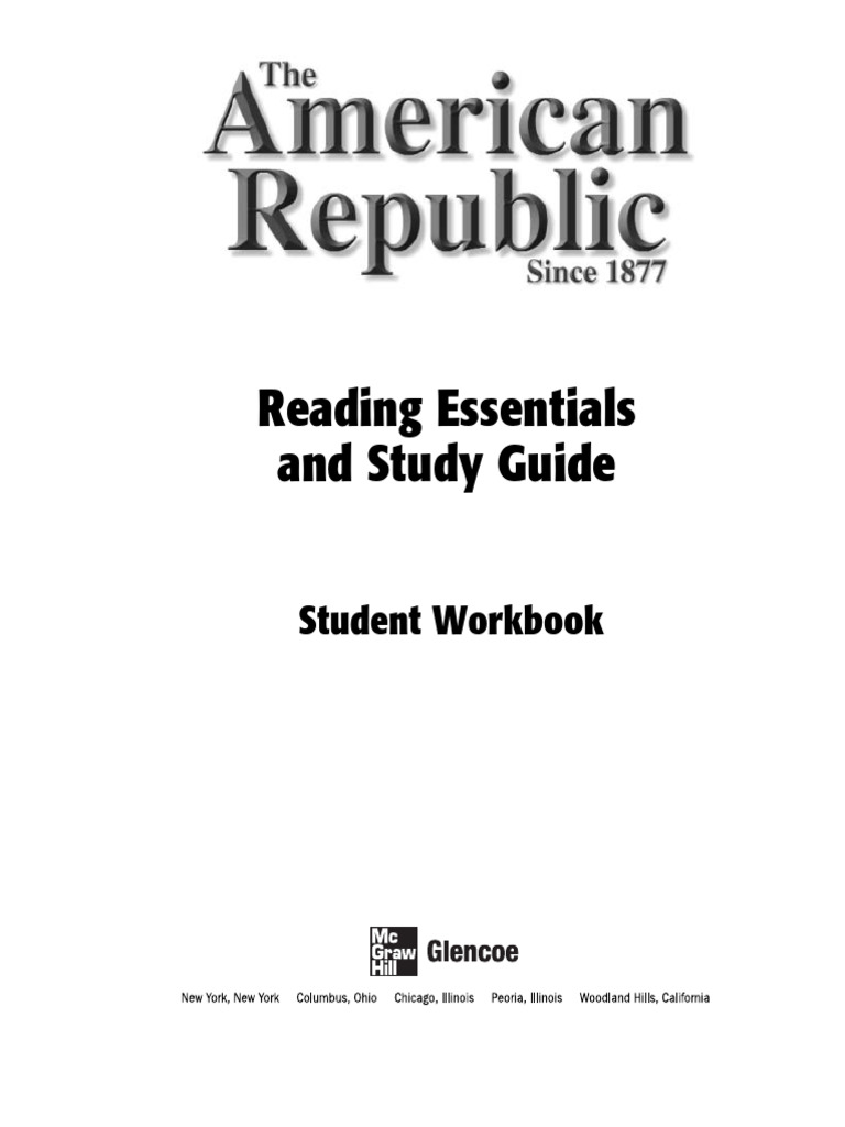 Reading Essentials and Study Guide - Student Workbook US History | PDF ...