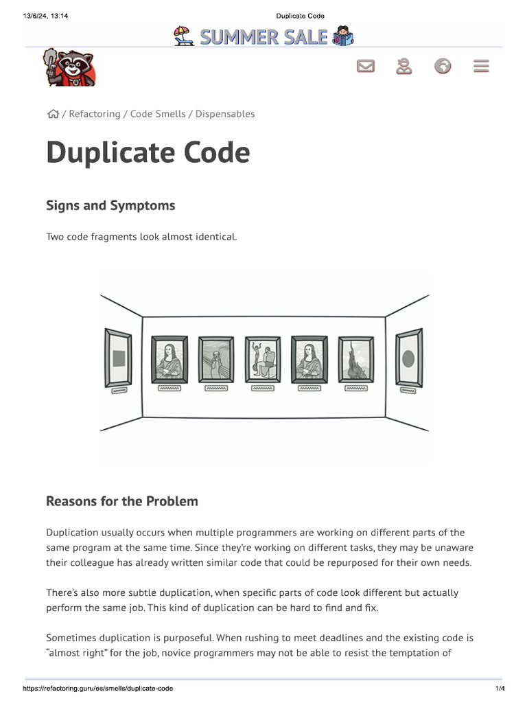 Refactor - DuplicateCode | PDF
