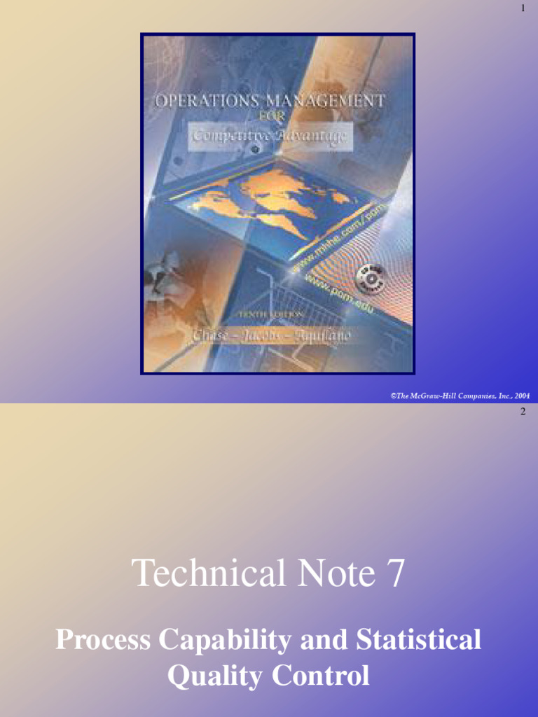 Process Capability and Quality Control | PDF | Mean | Sampling (Statistics)