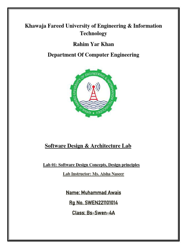 Lab 1 Solution by Awais | PDF | Software | Engineering