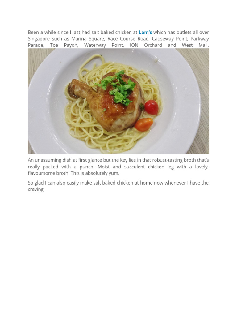 Easy Salt Baked Chicken Recipe | PDF | Baking | Cookware And Bakeware
