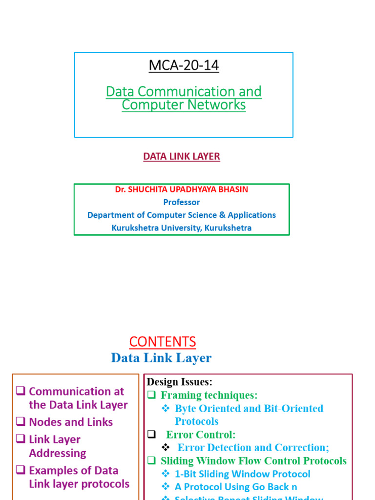 Unit - Iii - PPT-1 Mca-20-14 | PDF | Computer Network | Error Detection ...