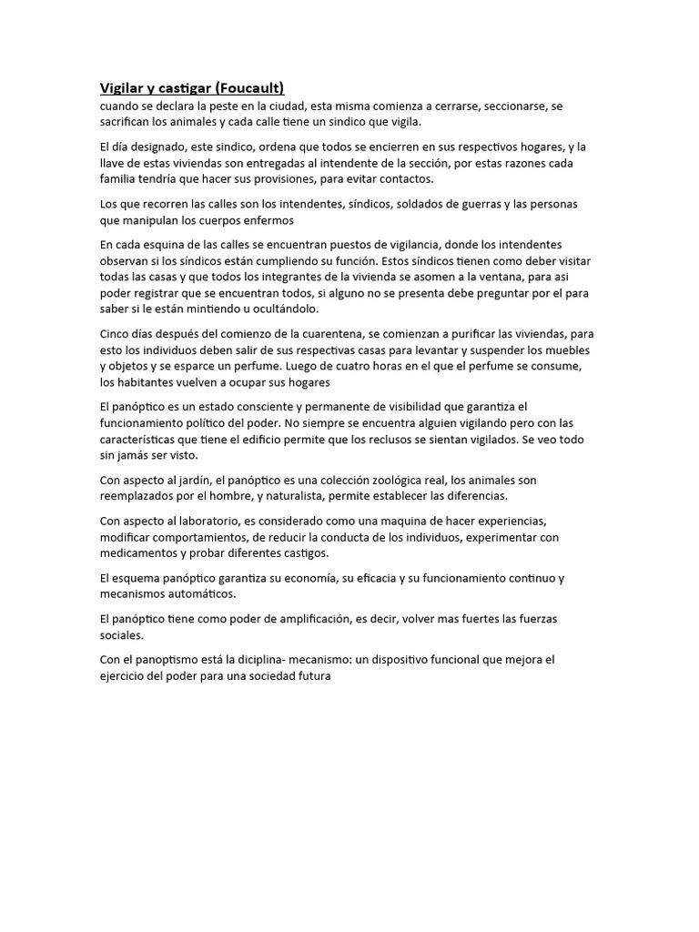 2parcial4 Vigilar y Castigar | PDF