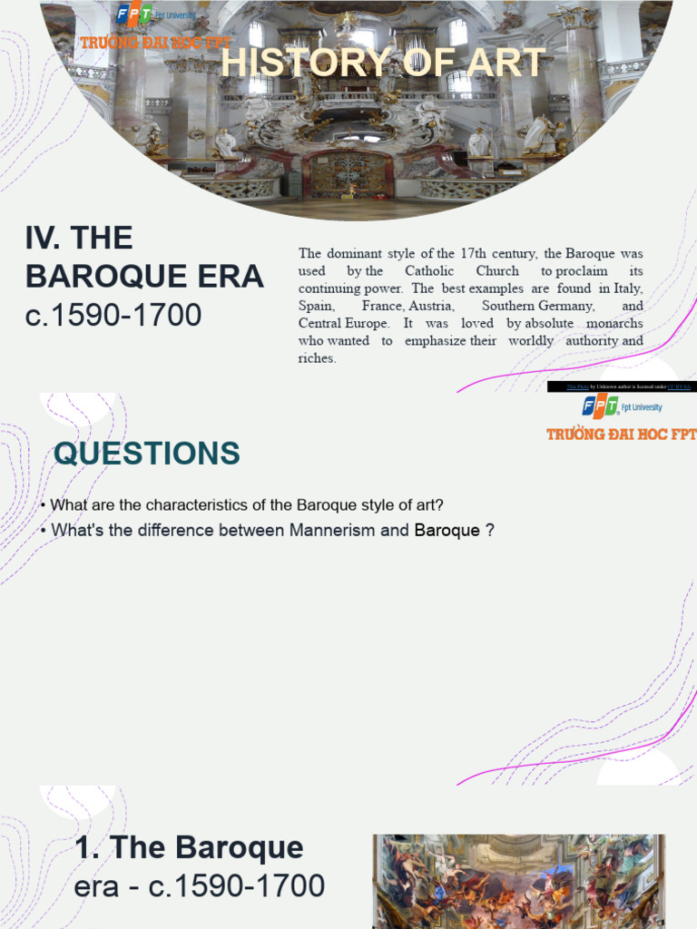 Iv The Baroque Era C 1600 1700 Pdf Rembrandt Baroque