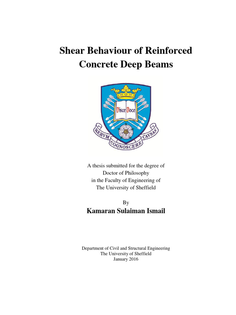 Shear Behavior of RC Deep Beams Analysis | PDF | Strength Of Materials ...