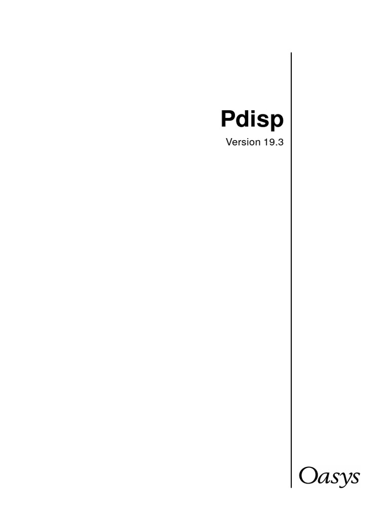 Pdisp User Manual Overview | PDF | Linear Elasticity | Young's Modulus