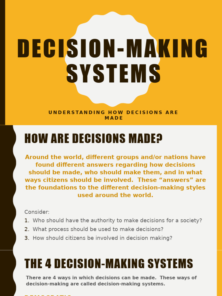 Decision Making System | PDF | Decision Making | Social Psychology