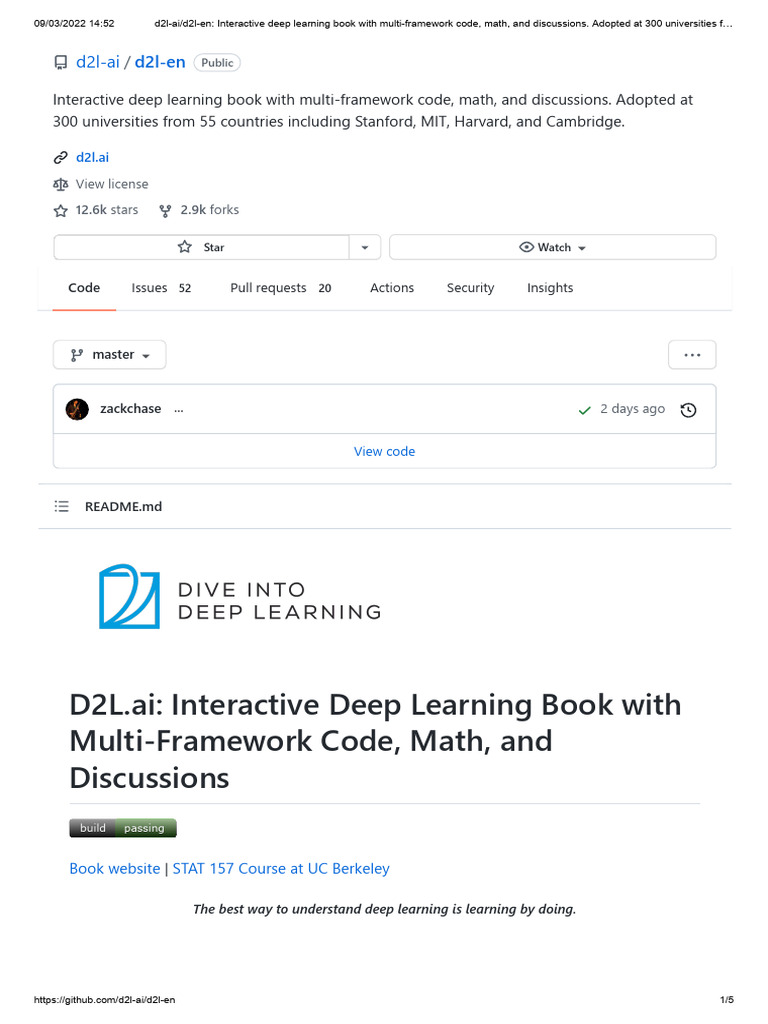 Interactive Deep Learning Book | PDF | Deep Learning | Artificial ...
