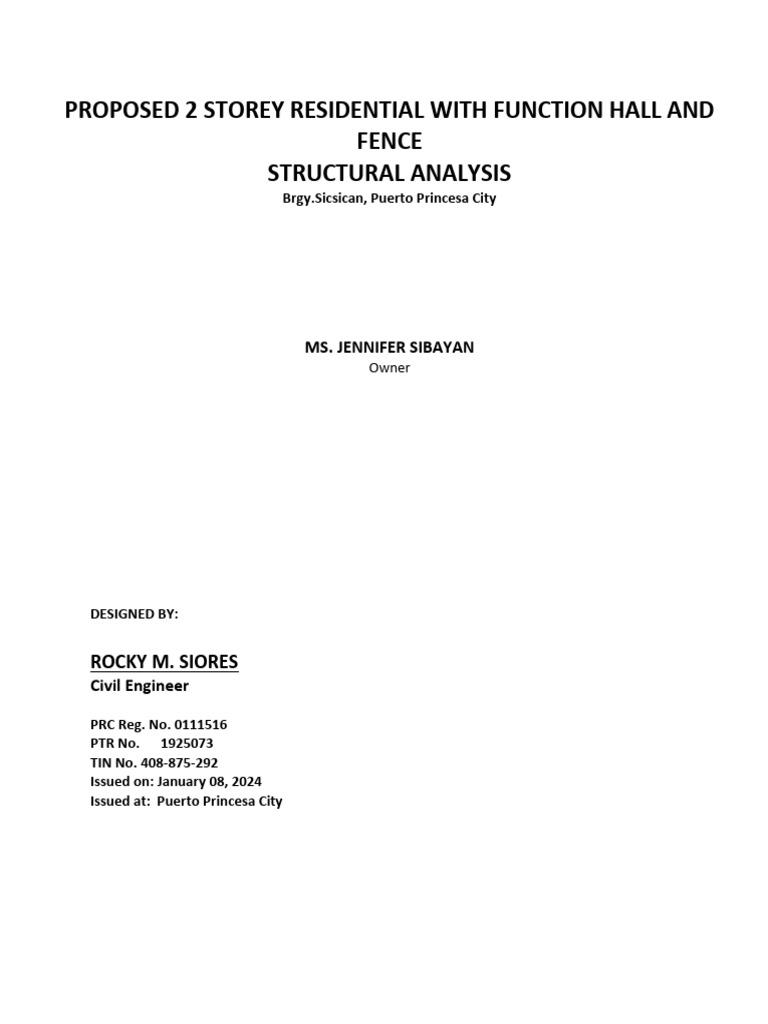 Structural Design of 2-Storey Building | PDF | Concrete | Truss