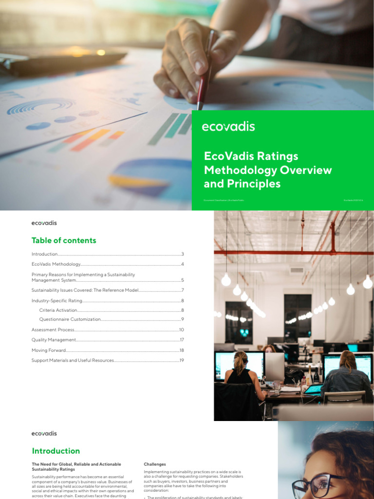 Ecovadis Ratings Methodology Overview And Principles Download Free
