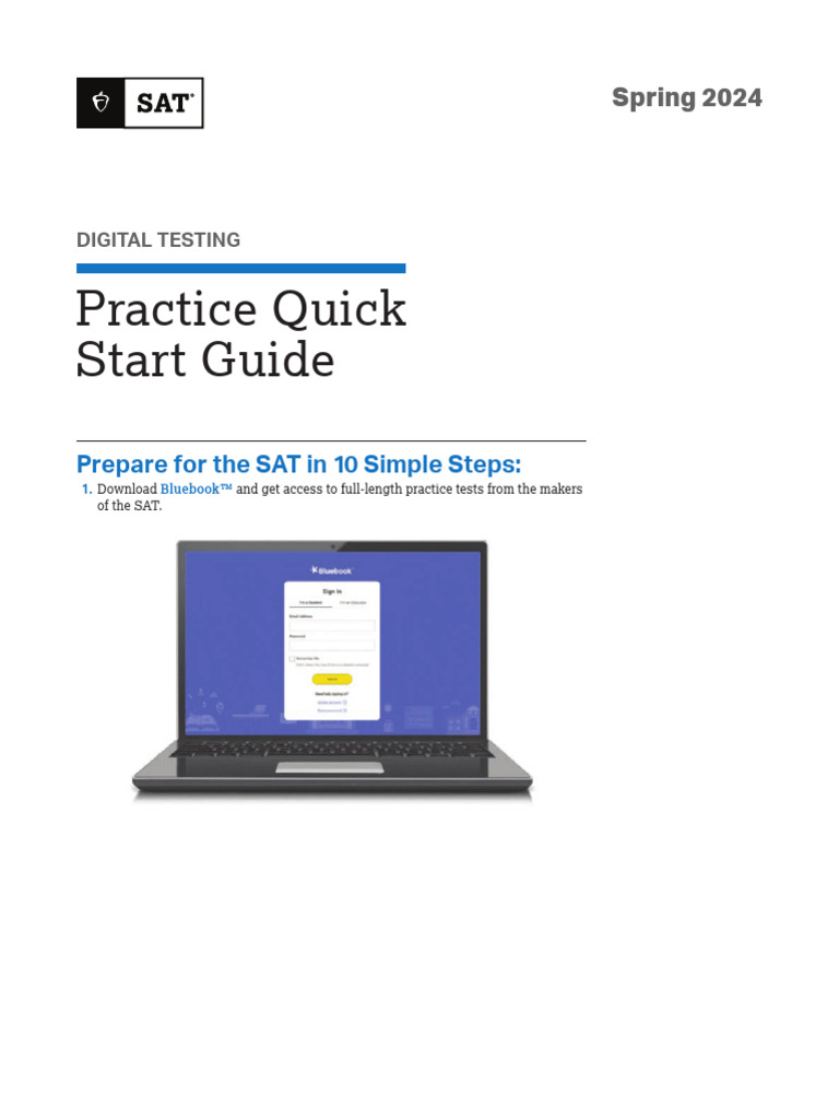 Sat Practice Quick Start Guide | PDF | Sat | Software