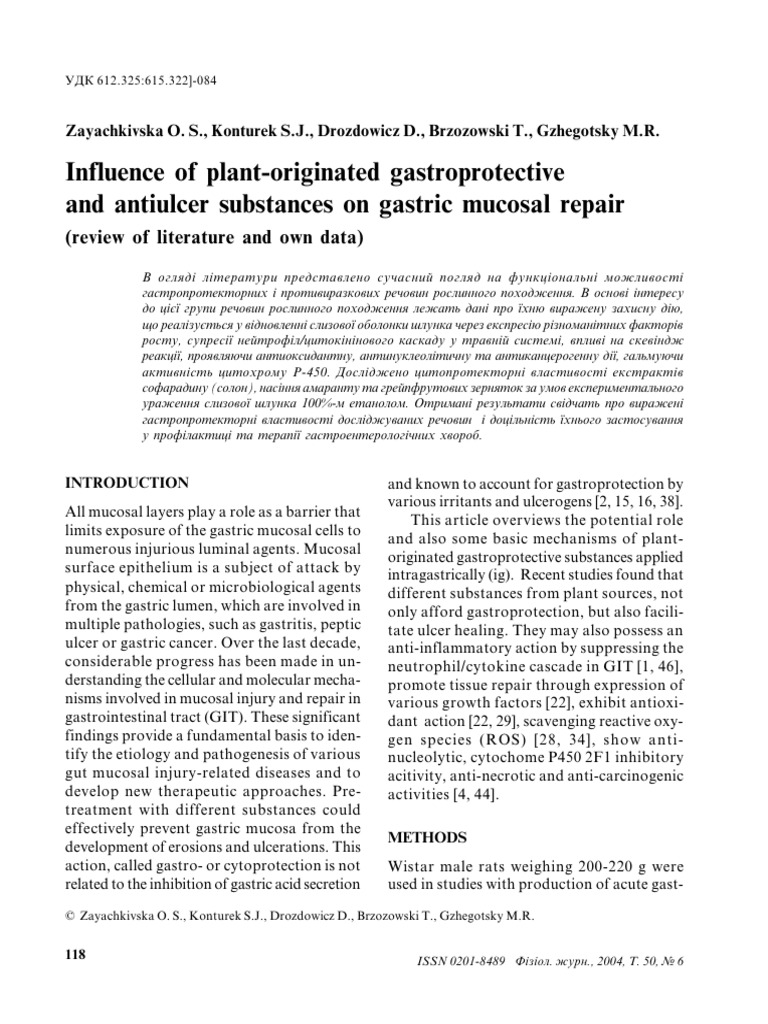 Plant-Based Gastroprotective Agents | PDF | Gastrointestinal Tract ...