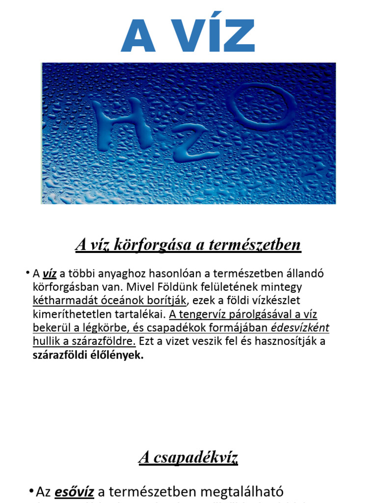 A VÍZ | PDF