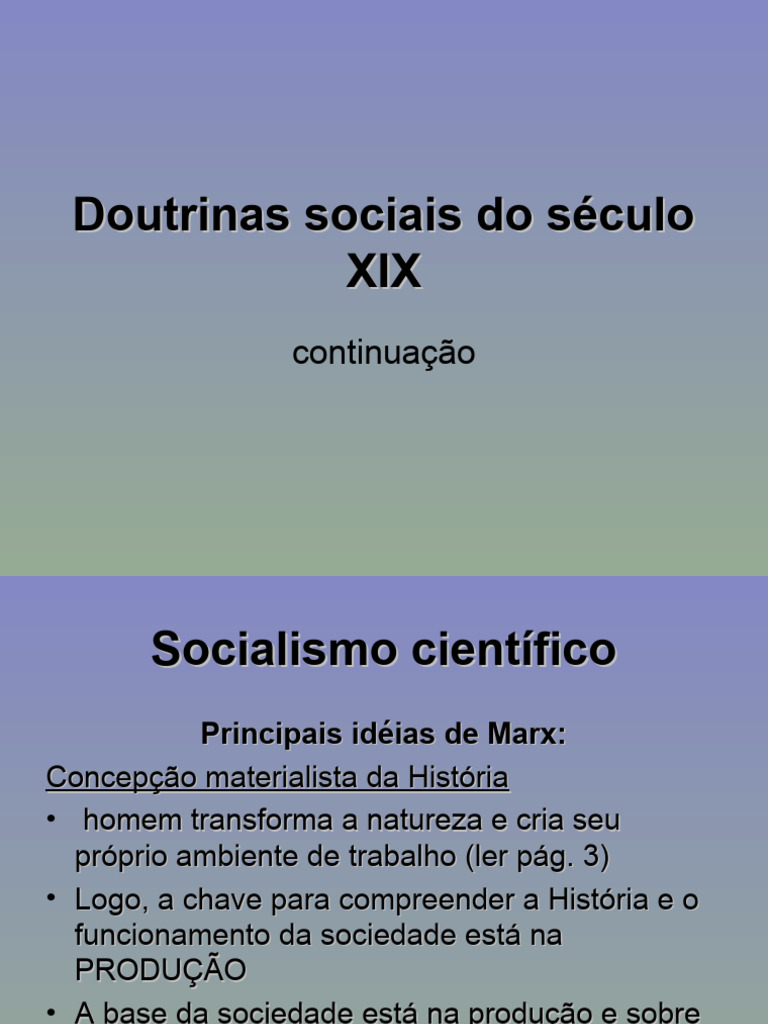 Doutrinas Sociais do Século XIX: Marx e Anarquismo | PDF | Anarquismo ...