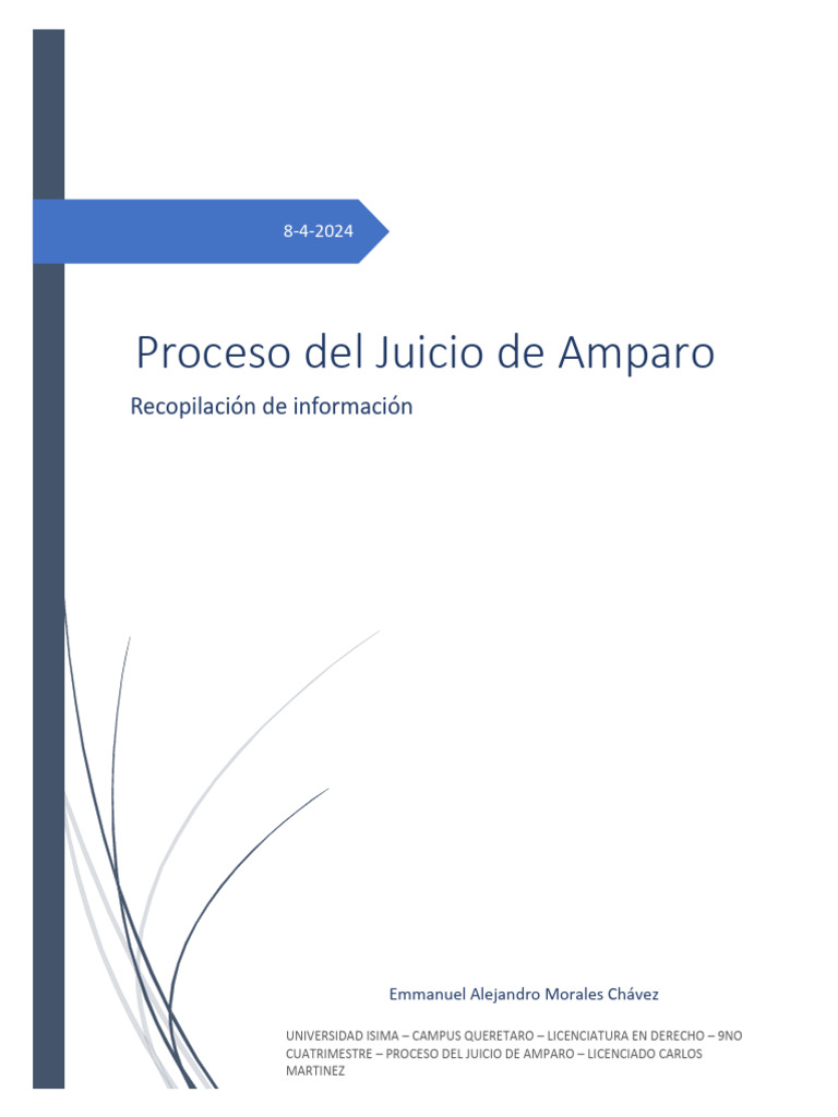 Proceso del Juicio de Amparo en México | PDF | Caso de ley | Sentencia ...