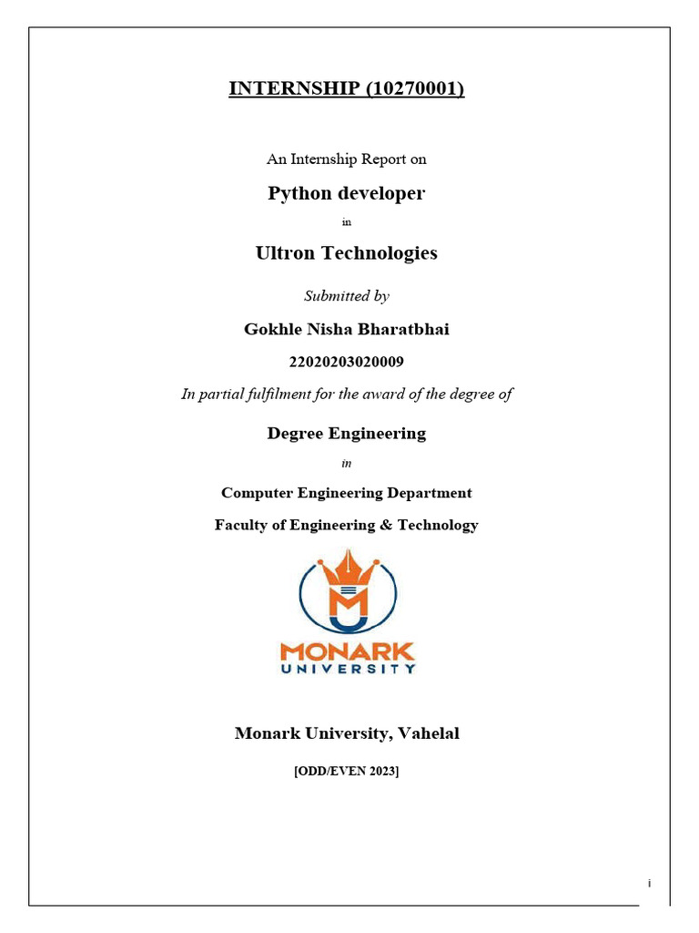 Python Internship Report | PDF | Speech Synthesis | Speech Recognition