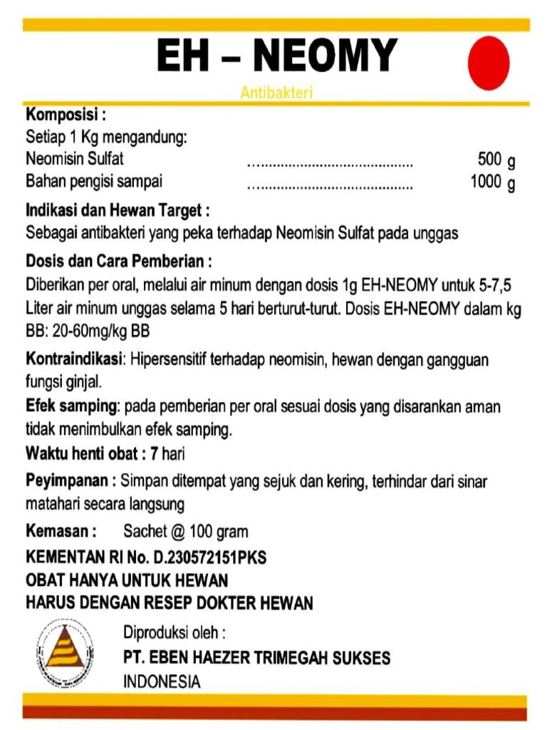Dosis dan Efek Samping EH-NEOMY | PDF | Memasak, Makanan, & Anggur ...