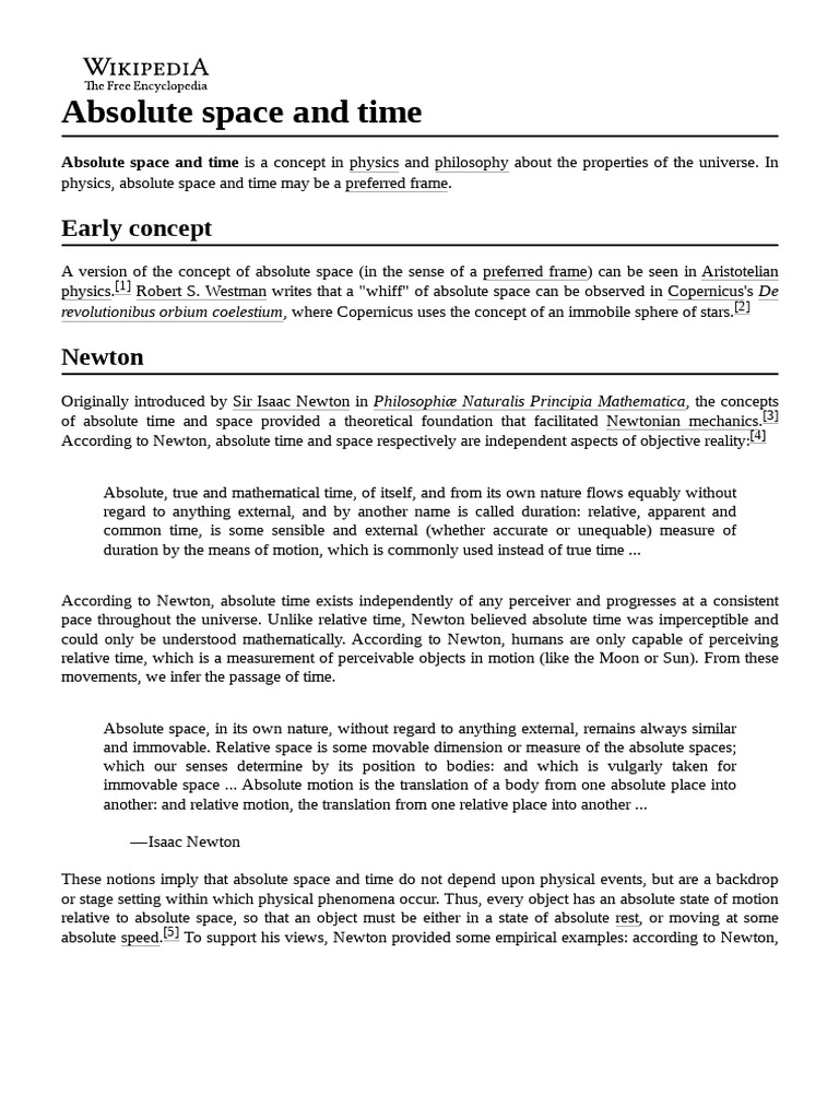 Absolute space and time download free pdf theory of relativity