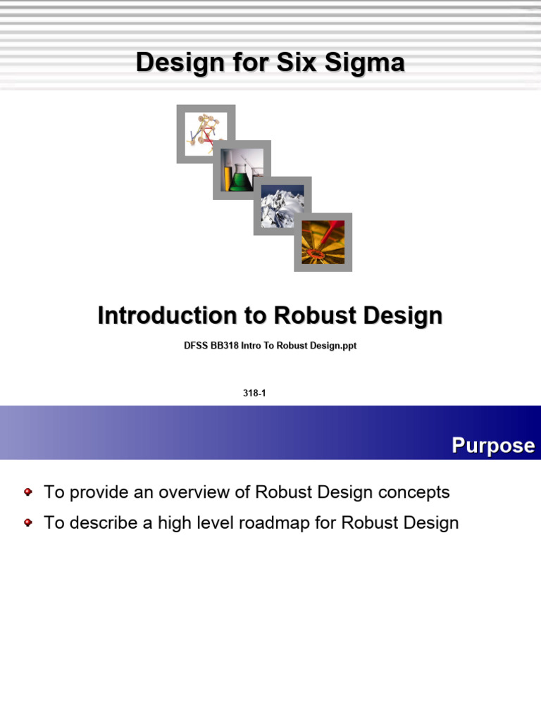 DFSS BB318 Intro To Rob | PDF | Experiment | Standard Deviation
