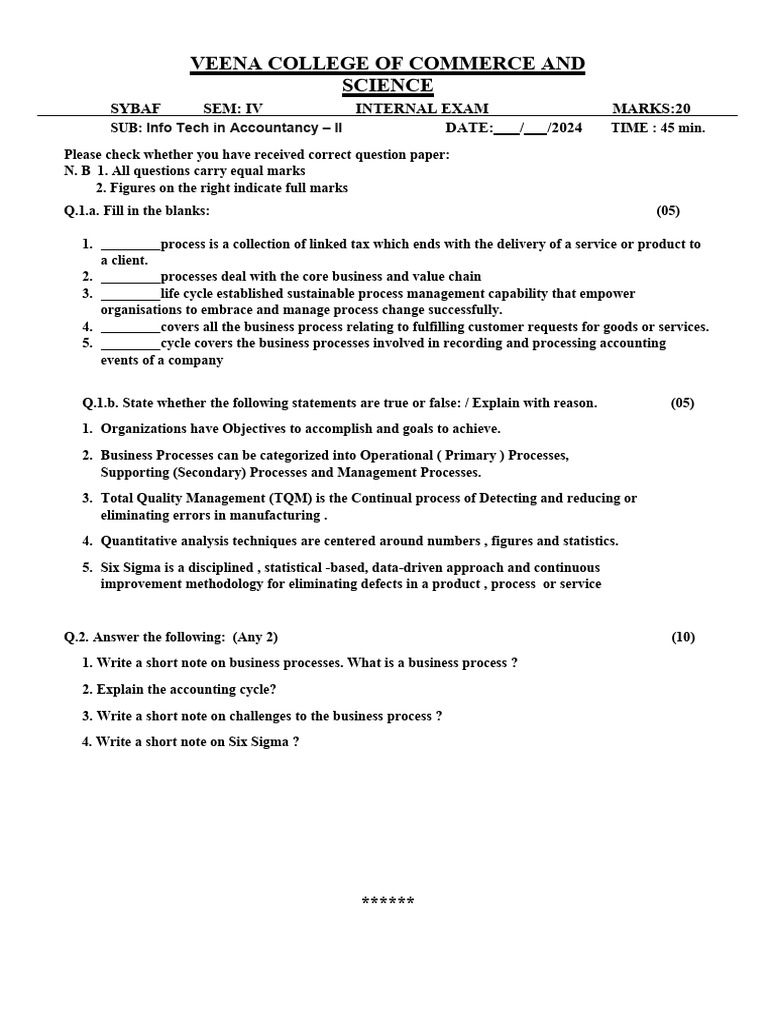 Sybaf IT Internal Paper 2024 | PDF