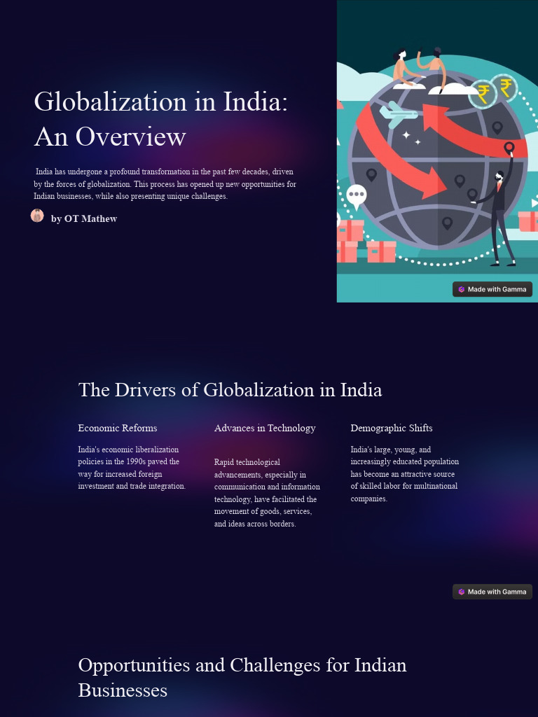 Globalization's Impact on India | PDF | Globalization | Outsourcing