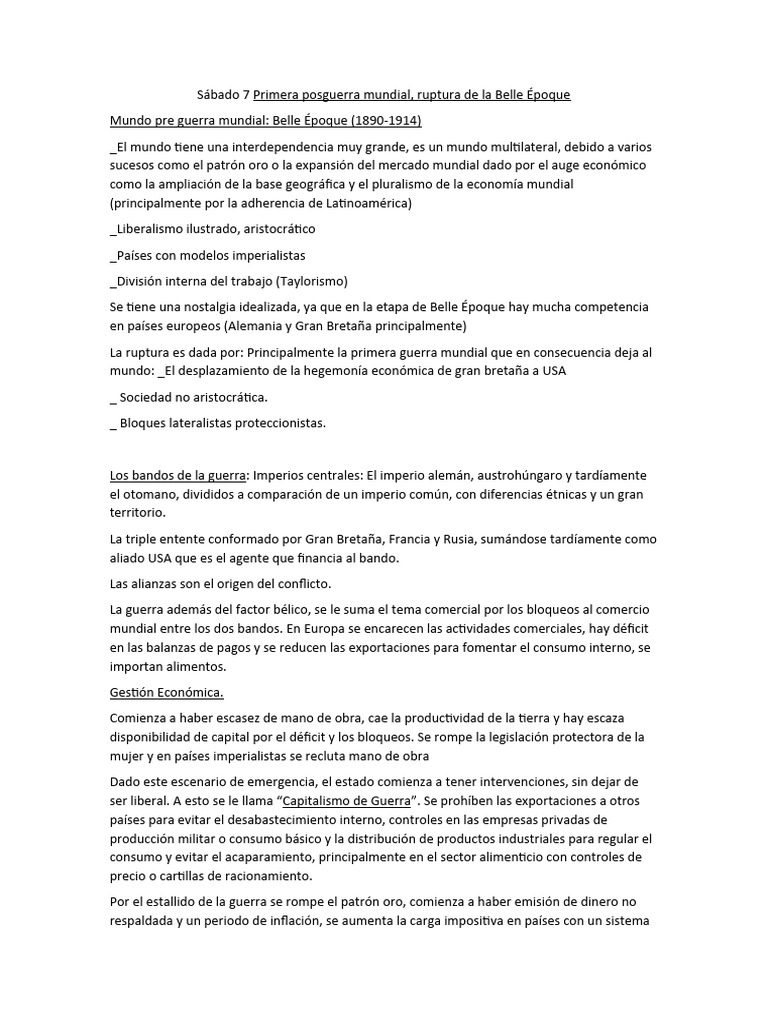 Impacto Económico de la Primera Guerra Mundial | PDF | Adolf Hitler ...