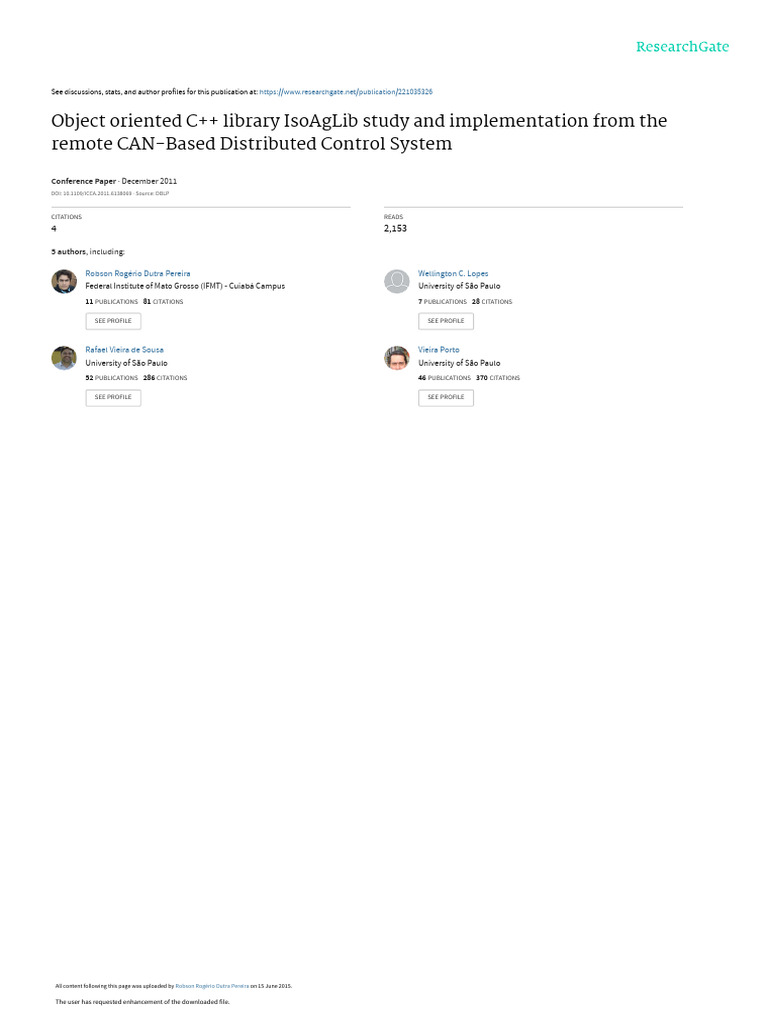 Object Oriented C++ Library Isoaglib Study and Implementation From The ...