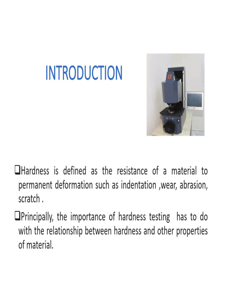 Hardness Tester, Friability Test | PDF | Hardness | Physical Sciences