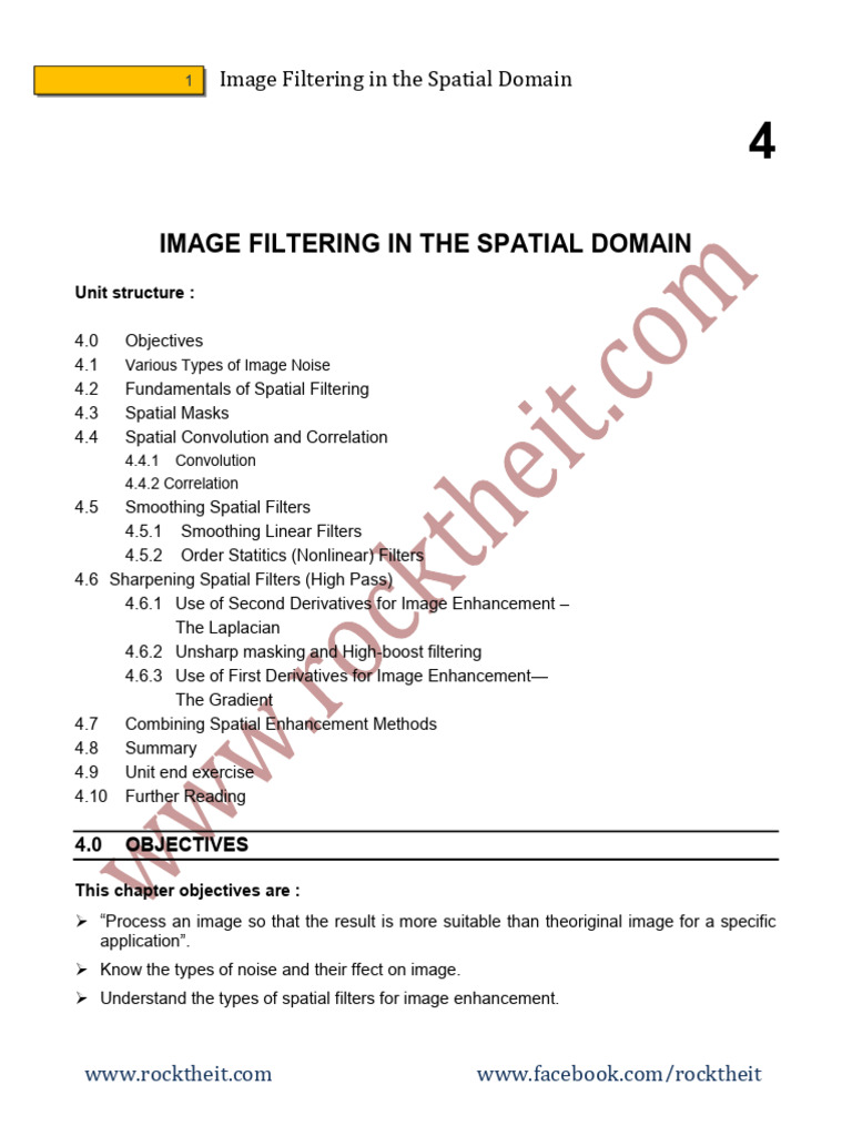 CHP - 4 - Image Filtering in The Spatial Domain 1 Min | PDF | Filter ...