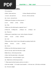 Icse Vi STD Biology (CH - 1)
