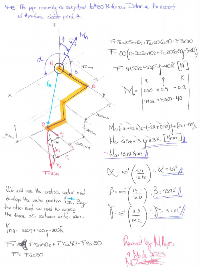 Hibbeler - Engineering Mechanics Statics - Chapter - 4 - P4.43 | PDF