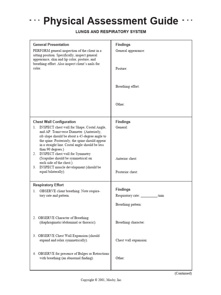Comprehensive Lung Assessment Guide | PDF | Thorax | Respiratory System