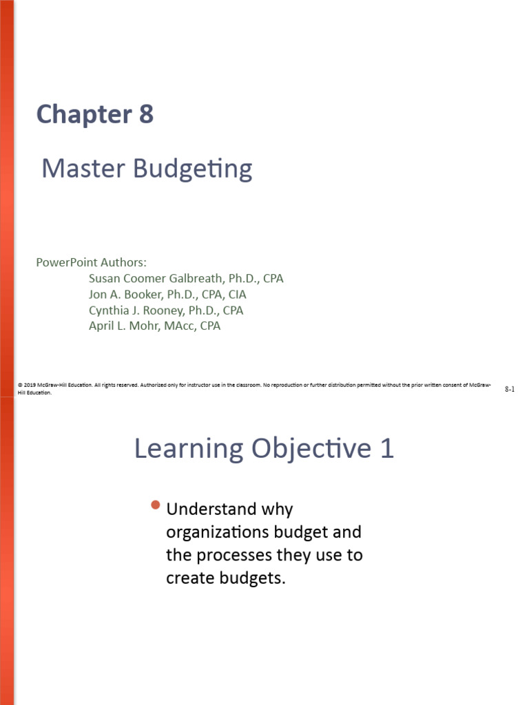 Master Budgeting Overview and Techniques | PDF | Business | Economies