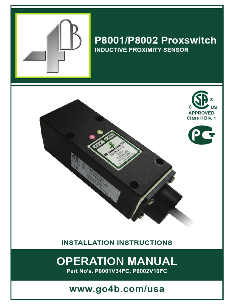 p8001 p8002 Proxswitch Manual | PDF | Safety | Implied Warranty