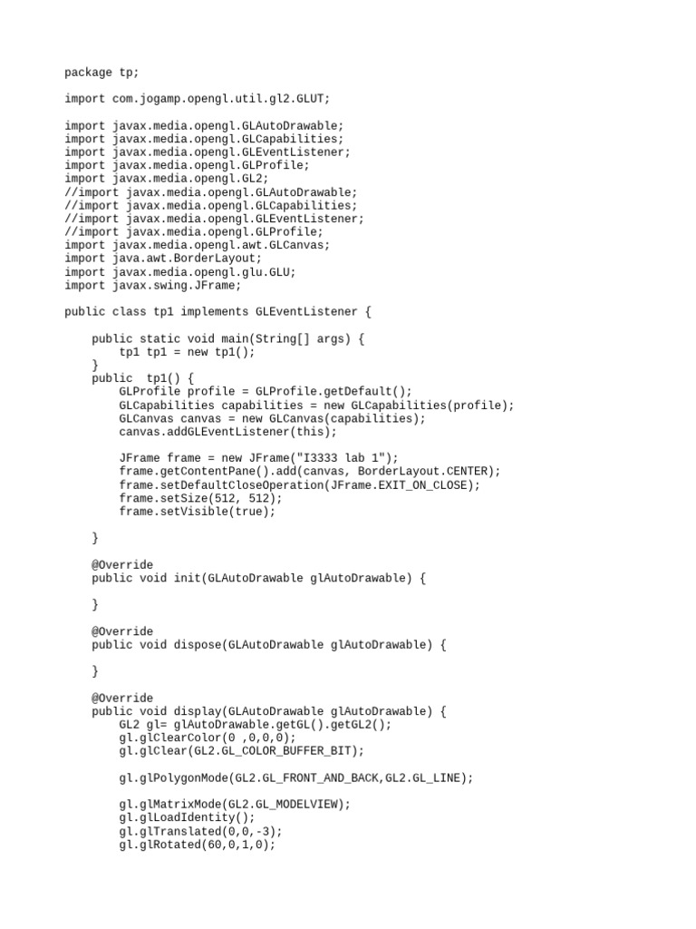 OpenGL Teapot Rendering Example | PDF