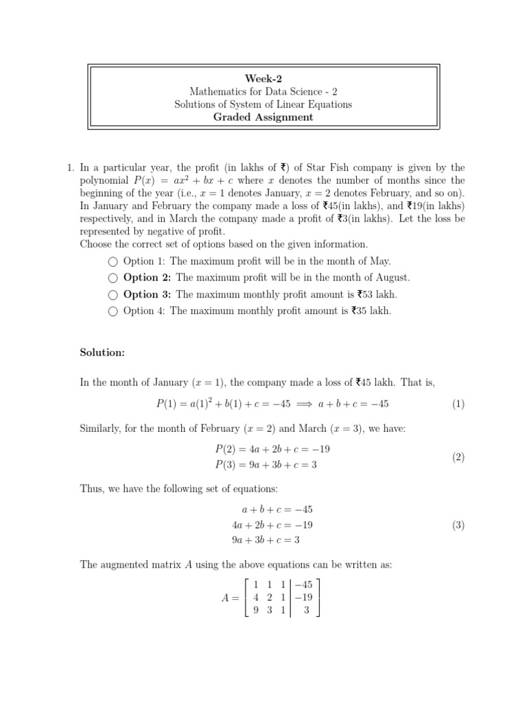 Mathematics for data science 2 week 2 ga pdf equations
