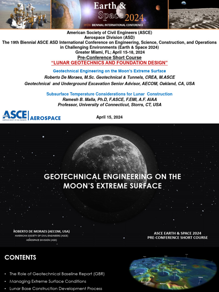 Lunar Geotechnics for Construction 2024 | PDF | Geotechnical ...